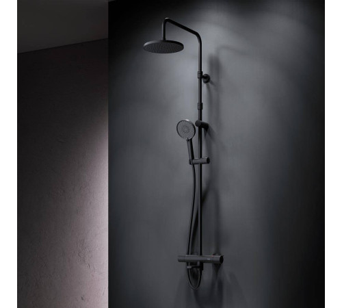 Душевая система AM.PM X-Joy с термостатом черный матовый F0785A522