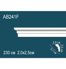 Карниз потолочный Perfect AB241F гибкий полиуретановый 110x110x2000 мм AB241F