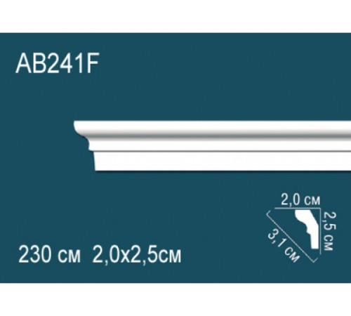 Карниз потолочный Perfect AB241F гибкий полиуретановый 110x110x2000 мм AB241F