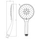 Ручной душ Gessi Emporio Shower 3 режима с белым диском Finox 14376#149