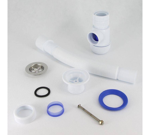 Сифон для раковины Wirquin Мини Элит 1 1/2 x 40 мм чашка 70 мм с гофротрубой 800 мм 30986760