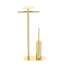 Стойка напольная Boheme Venturo ершик с держателем бумаги gold 10953-G