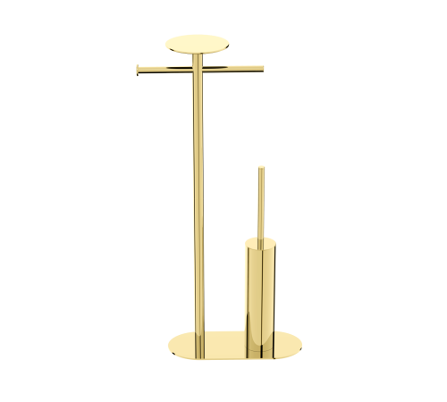 Стойка напольная Boheme Venturo ершик с держателем бумаги gold 10953-G