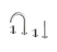 Смеситель для ванны на борт ванны Newform X-Steel 316 на 4 отверстия с душем Inox 69682XC.50.050