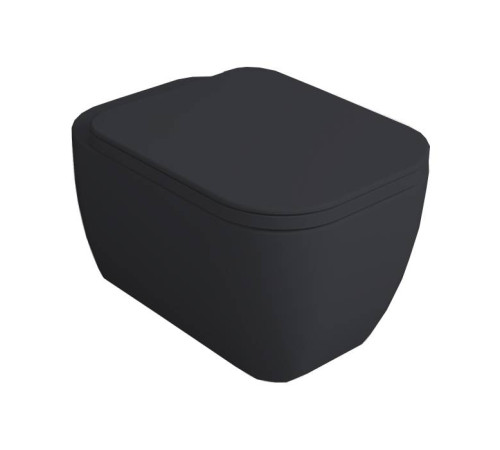 Унитаз подвесной Simas Henges безободковый 38х55 см антрацит матовый HE18 antracite matt
