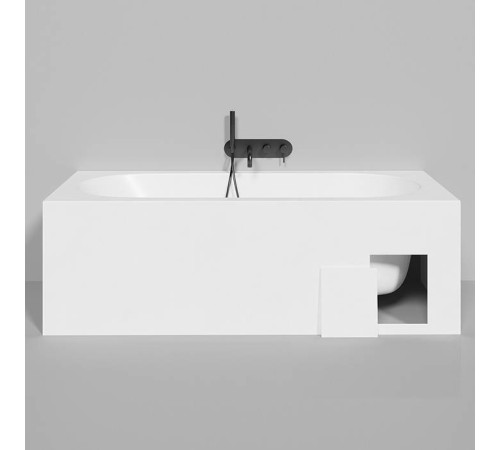 Ванна встраиваемая Salini Ornella 180х80х60 см овальная чаша S-Sense белый матовый 102312M/23101H