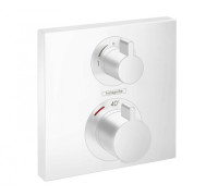 Термостат hansgrohe Ecostat Square для 2 потребителей внешняя часть матовый белый 15714700