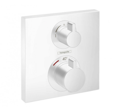 Термостат hansgrohe Ecostat Square для 2 потребителей внешняя часть матовый белый 15714700