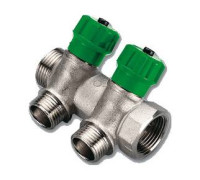 Коллектор Tiemme RUBINO 1 НР/ВР 2 выхода 1/2x16 Eurocone 1840007