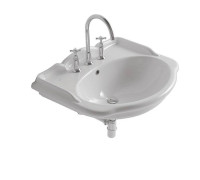 Раковина Globo Paestum 71х58 см 1 отверстие белая PA006.BI
