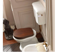 Унитаз приставной Kerasan Retro 72х38.5 см с низким бачком слив в стену белый/бронза 107201/101101/760393/757093/757193