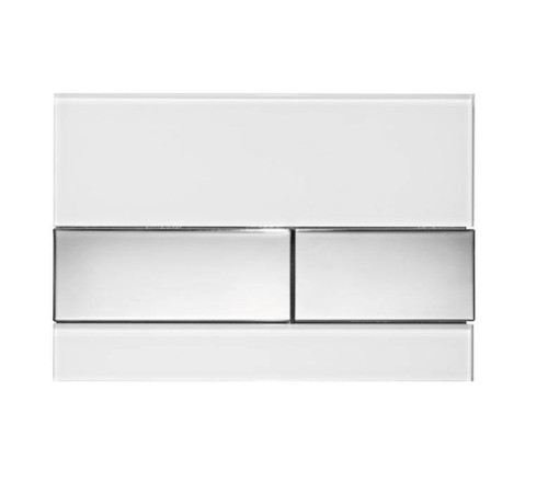 Панель смыва TECE TECEsquare стекло белое клавиши хром глянцевый 9240802