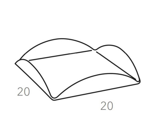 Подставка для сервировки ADJ 20x20 см натуральная кожа панна котта/белый 0021.16/10