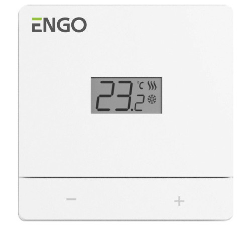 Термостат ENGO Controls Easy комнатный накладной с дисплеем 230 В белый EASY-230W