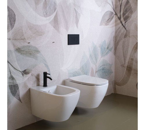 Биде подвесное Simas Juniper 53.5x37x32 см 1 отверстие белый глянец JU19bi