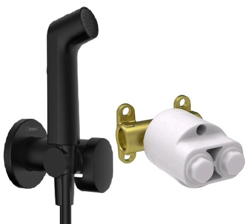 Готовый комплект гигиенического душа Hansgrohe Vernis Blend черный матовый 29232670/29235180