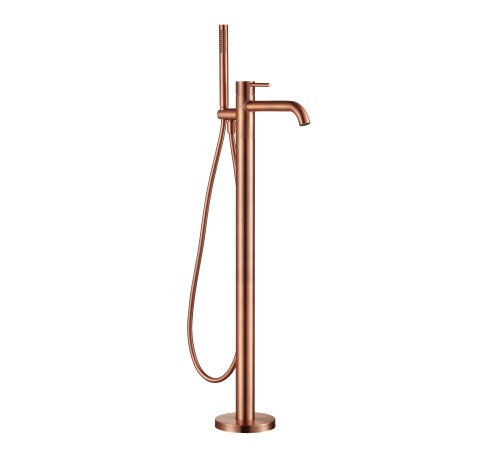 Смеситель для ванны AQUAMERIT Siena напольный с монтажной частью медь AQM6218BC