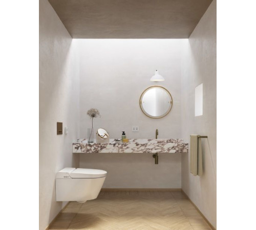 Унитаз-биде подвесной GSI WClean безободковый 590х375 мм белый матовый 7418K09