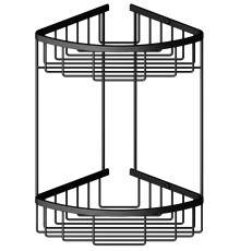 Полка угловая двойная Timo Saona 216х216х305 мм черный 13082/03