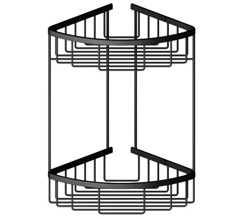 Полка угловая двойная Timo Saona 216х216х305 мм черный 13082/03
