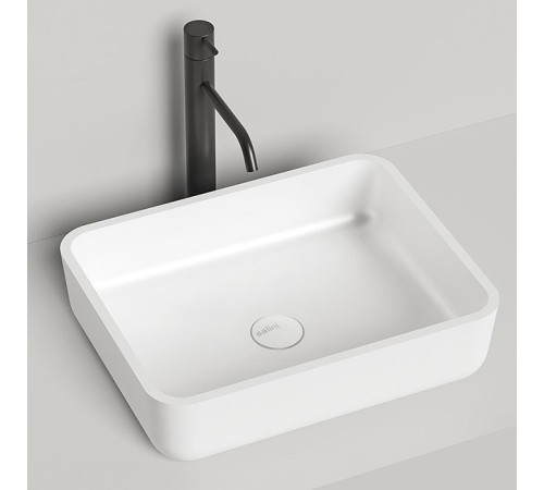 Раковина накладная Salini Gloria 48х38х12 см S-Stone белая матовая 1102209M