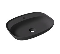 Раковина Ceramica Alice FORM Oval 60x45х12 см Plan накладная чёрный матовый 22460108