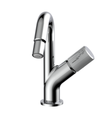 Смеситель для биде BOSSINI PLY однорычажный с донным клапаном 184 мм хром Z00902.030