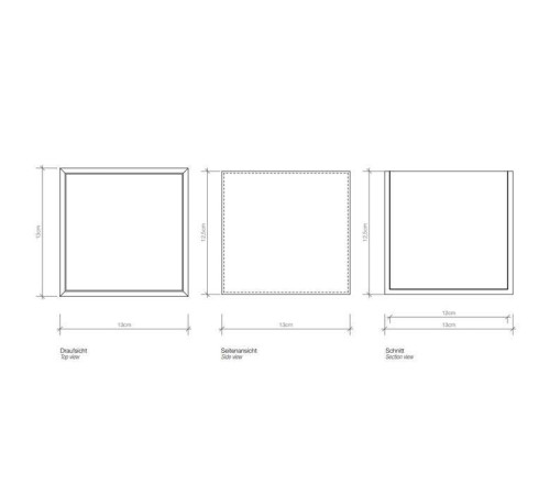 Коробка Decor Walther Brownie BOD1 13х13х12.5 см настольная черная кожа 0930860