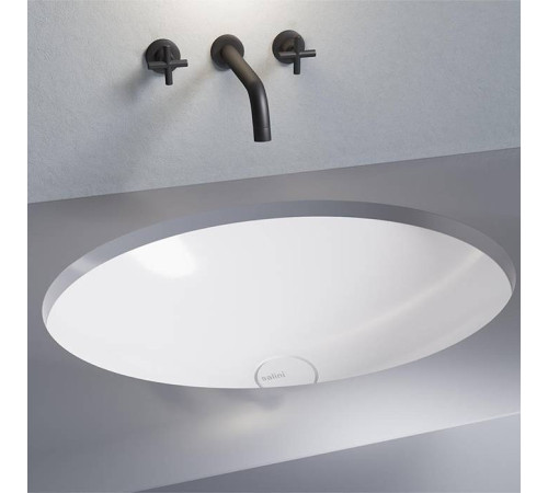 Раковина встраиваемая под столешницу Salini Marea 55х40х13.5 см S-Stone белый матовый 1802211M