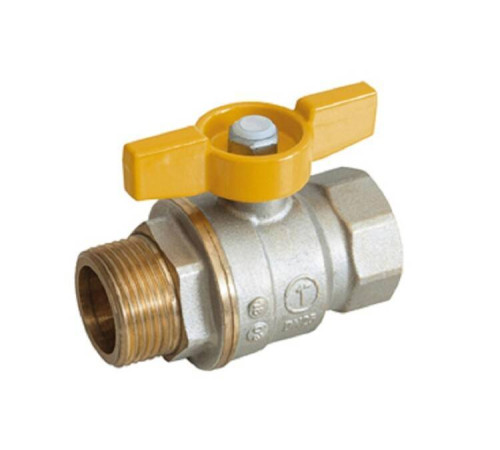 Кран шаровой для газа Giacomini R734G 1/2 ВР-НР рычаг R734GAX003