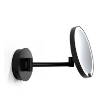 Зеркало косметическое Decor Walther Just Look WR 21.5 см LED 5x аккумулятор черный 0125660