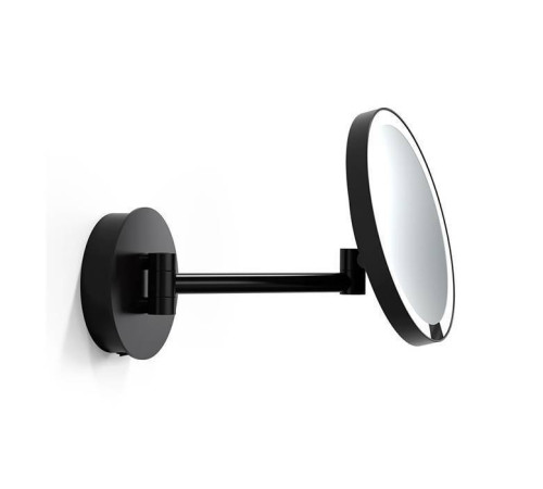 Зеркало косметическое Decor Walther Just Look WR 21.5 см LED 5x аккумулятор черный 0125660