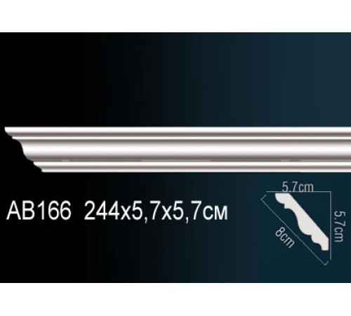Карниз потолочный Perfect AB166 полиуретановый 35x35x2000 мм AB166