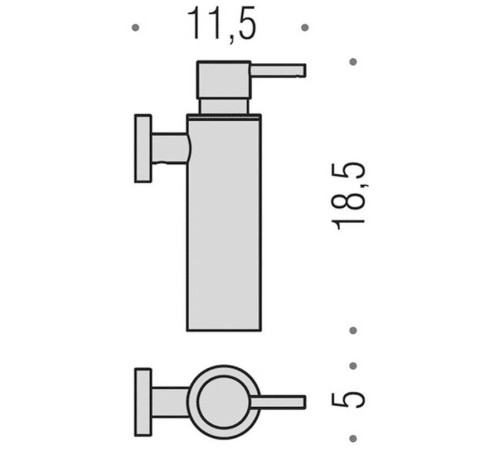 Дозатор для жидкого мыла подвесной Colombo Design Plus хром W4981.CR
