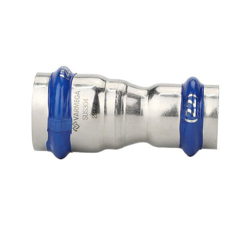 Муфта переходная двухраструбная Varmega Inox Press 18х15 мм VM702001815