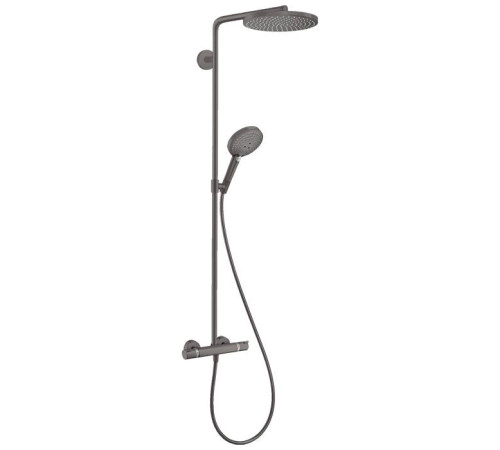 Душевая стойка с термостатом Hansgrohe Raindance S 240 1jet шлифованный черный хром 27633340