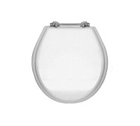 Сиденье для унитаза Devon&Devon Rose МДФ с микролифтом белое хром 3IBSEBIAROCR