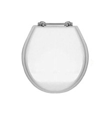 Сиденье для унитаза Devon&Devon Rose МДФ с микролифтом белое хром 3IBSEBIAROCR