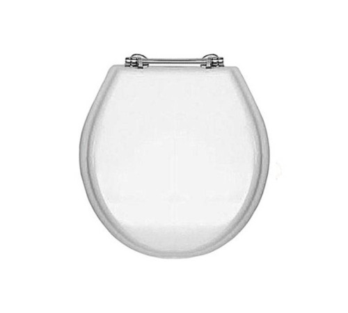 Сиденье для унитаза Devon&Devon Rose МДФ с микролифтом белое хром 3IBSEBIAROCR