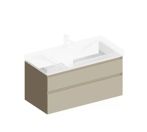 Тумба подвесная Kerama Marazzi Cubo 100 см с ящиками лимо матовая CUB.100.2\LIM