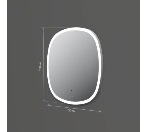Зеркало AM.PM Func 55 см квадратное с LED-подсветкой и ИК-сенсором M8FMOX0551WGS