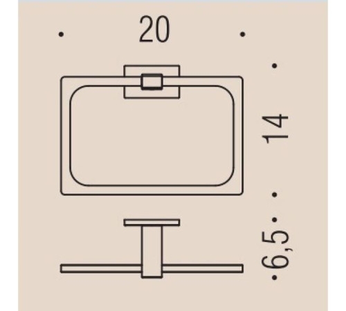 Полотенцедержатель-кольцо Colombo Design Look 20х14 см черный матовый B1631.NM