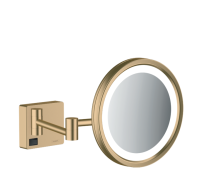 Зеркало косметическое Hansgrohe AddStoris Ø 160 мм с LED подсветкой бронза 41790140