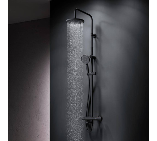 Душевая система AM.PM X-Joy с термостатом черный матовый F0785A522