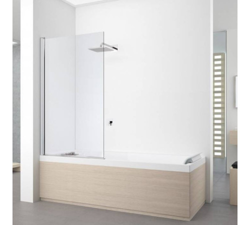 Шторка на ванну Novellini Young 85х151.6 см стекло прозрачное хром Y21V85-1K