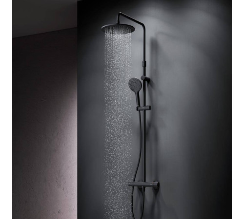 Душевая система AM.PM Like с термостатом черный матовый F0780422