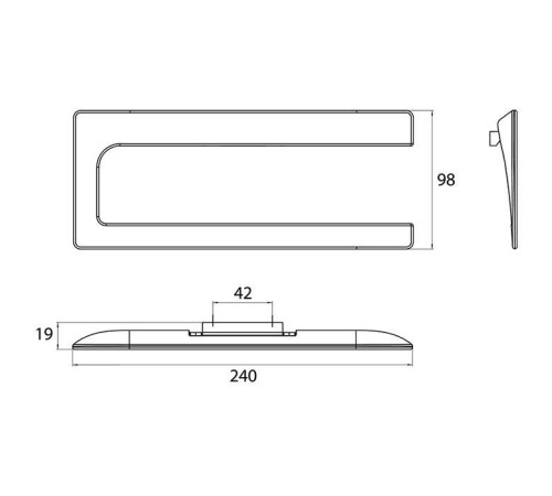 Полотенцедержатель-кольцо emco Art 240 мм подвесной открытый правый хром 1655 001 01