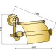 Держатель туалетной бумаги Boheme Medici с крышкой бронза 10601