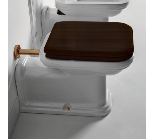 Унитаз напольный пристенный Kerasan Waldorf Prolungato 65х37 см белый 411601