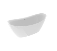 Ванна акриловая отдельностоящая AQUAMET AQM3504GW 1676х750х730 мм белый глянец AQM3504GW
